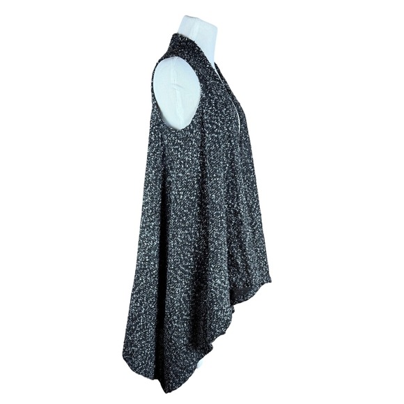 Lord & Taylor Textured Knit Open Front Sleeveless Tweed Vest Cardigan Women XS/P - Picture 3 of 6